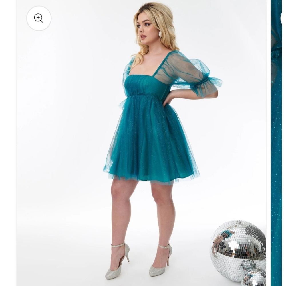 Teal Babydoll dress